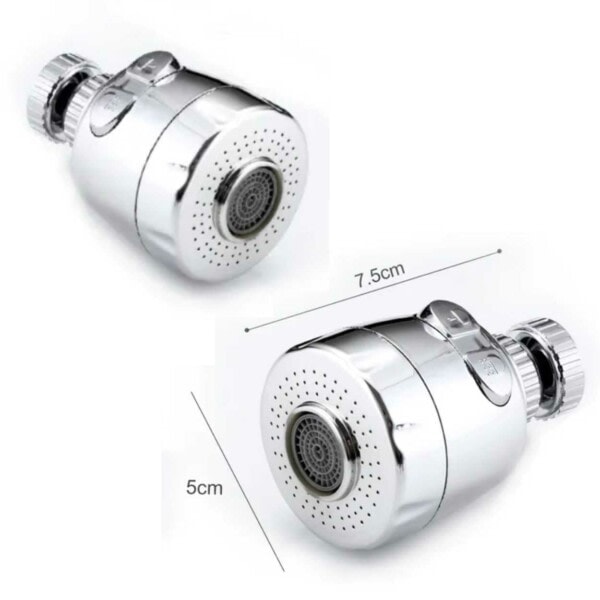 2 st 360° Munstycke för Kran med Dusch - Adapter för Kökskran Silver