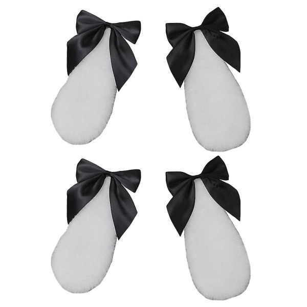 4 stk Tegneserie Dyr Pelsøre Hårklipp Halloween Kostyme Kanin Hodeplagg Svart 16X10X2CM Black 16X10X2CM