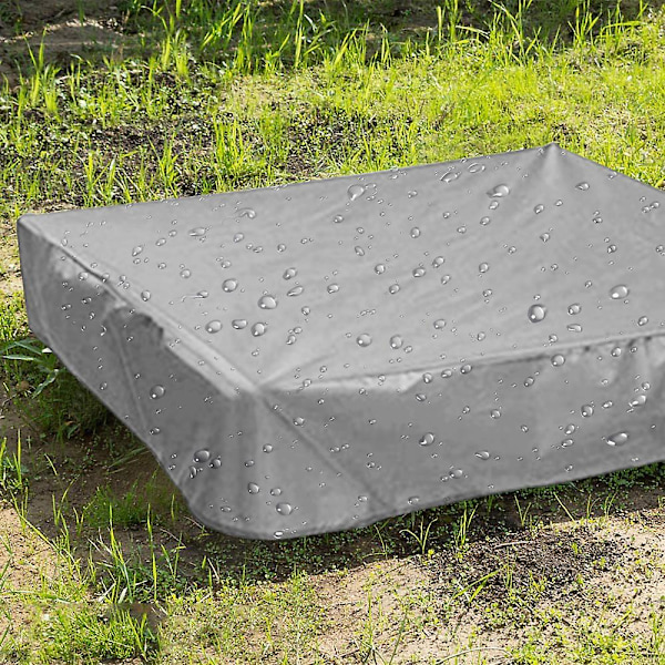 Sandlådsöverdrag, Kvadratiskt Skyddande Överdrag För Sand Och Leksaker Från Damm Och Regn, Sandlådsbaldakin Med Dragkedja, Sandlådspoolöverdrag Grå 150x150x20cm Grey 150x150x20cm