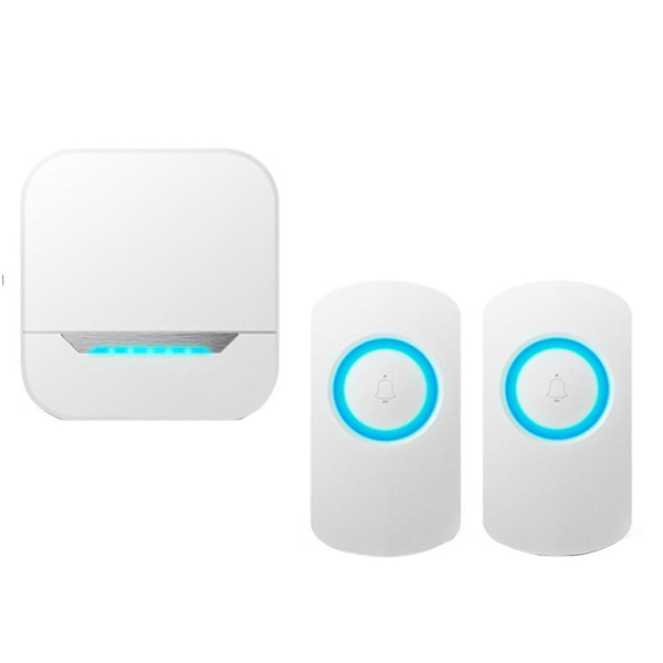 2-pack Trådlös Smart Musik Dörrklocka Elektronisk Dörrklocka Med 32 Melodier Smart Stöldskydd Plug 8X8CM
