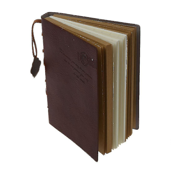 Delikat Klassisk Vintage Läderbunden Blank Sida Journal Dagbok Anteckningsbok