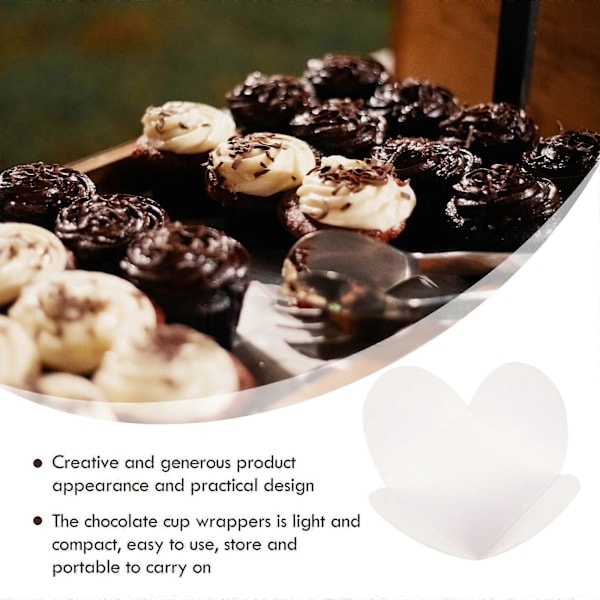 RYI)100 stk Kraftpapir Kartonholder Chokoladebakke Chokoladefagbakke