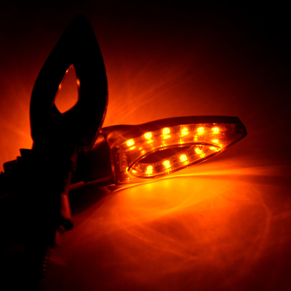 Blinkers 2 st  Universal Motorcykel LED Blinkers Lampa Amber Blinker Ljus 12 LED-pärlor