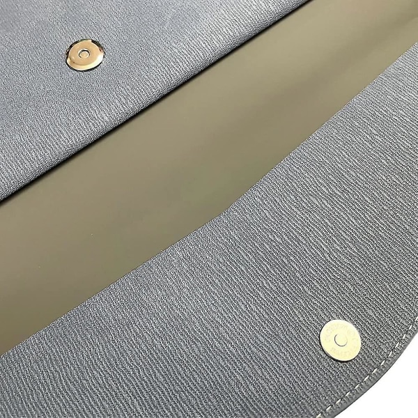 1 stk læder A4-mappe, vandtæt kuvertkuvert-mappeboks bæltespænde (grå blå)