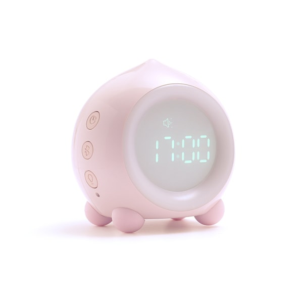 Fiskeri Smart Vækkeur Kreativ Multifunktionel App Bluetooth Højttaler Mini Digital Watch Sleep Night Light Pink