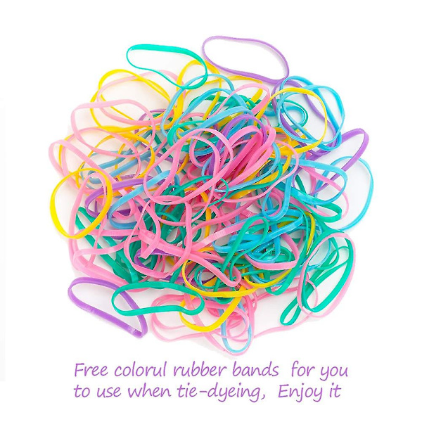 20-pack Vita Scrunchies för Tie Dye-fest Hårelastik Hårsnoddar Hästsvanshållare för Kvinnor