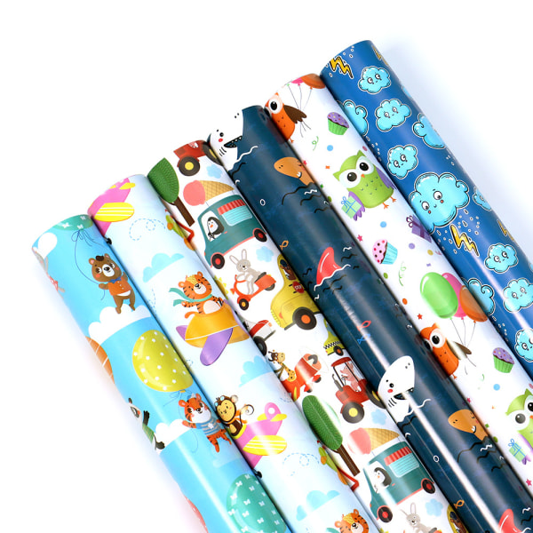 Inslagningspapper Barn Inslagningspapper 12 Ark 50*70cm Julpapper C