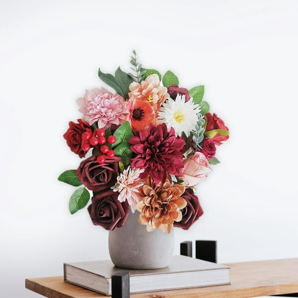 Kunstig DIY bursdagsgaveboks for blomsteroppsatser