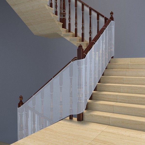 Säkerhetsnät för barn, hållbart trappräcke nät för barnsäkerhet, balkongnät för barn, barnsäkring, trappnät för barn, husdjur, leksaker (3 m L x 0,8 m H)