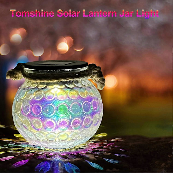 RYO_Solcelle Lanterne Udendørs Have, 2 Stk LED Udendørs Lanterne Lys, Solcelle Lys Udendørs Have Dekoration, Solcelle Lys, Vandtæt Have Lys