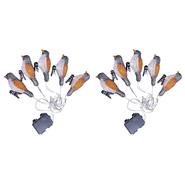 3 stk Livaktige Fugleformede LED-lamper Utendørs Vanntette Landskapslysstreng 2 stk 200X8X5.2CM 2 pcs 200X8X5.2CM