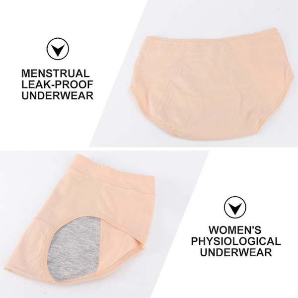 Fysiologiska Byxor för Kvinnor, Läckagesäkra, Menstruationsunderkläder, Periodtrosor, Bomull, Hälsa, Sömlösa Yellow L