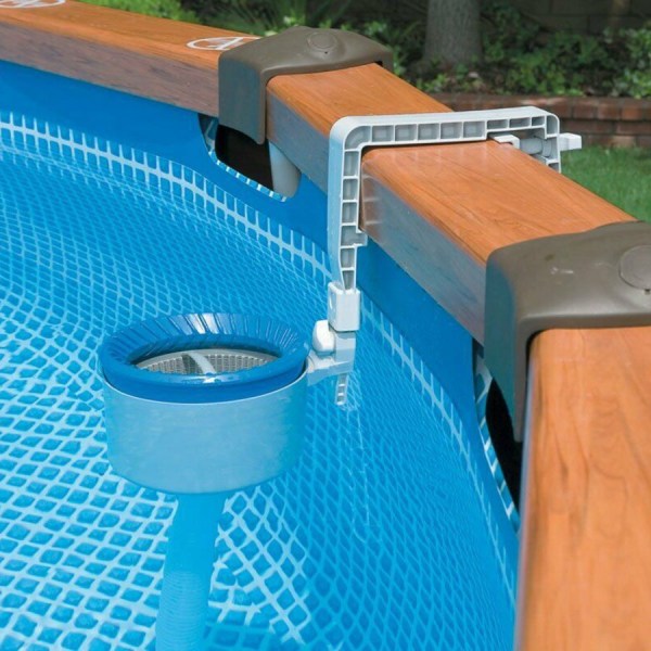 Vægmonteret Pool Overfladeskimmer, Automatisk Poolrenser Pool Affaldsrenser Pool Overflade Flyderenser til Swimmingpool Filtersystemer