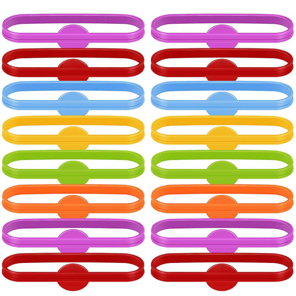 36 stk Silikon Vinglassmarkører Festbeger Vinglass Merking Tag Assorterte Farger 7x2.5cm Assorted Color 7x2.5cm
