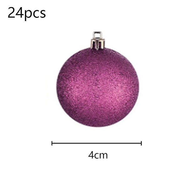 24 kpl 4 cm joulukuulat, riippuva joulukuulat, joulukuusen koristeet