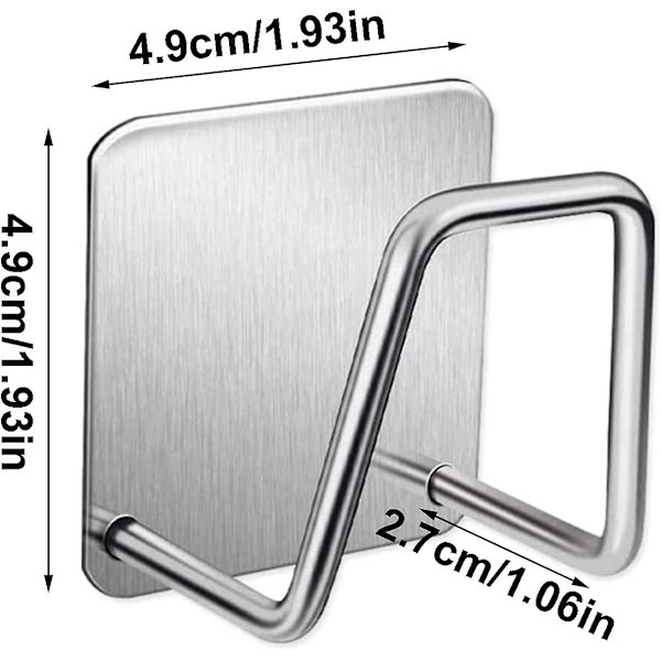 Multifunksjonell Lim-krok uten boring 4 stk Kjøkken Svamp Holder Multibruks Krok Kjøkkenvask Holder For Svamp Skrapere Håndkle Holder Børst Dis