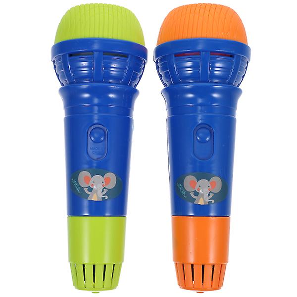 2 st Musikaliska leksaker för barn Låtsaslek Plastmikrofoner Mikrofon Propsimulering Mikrofon Barndräkt Random Color 18.8X6.5X6.5CM