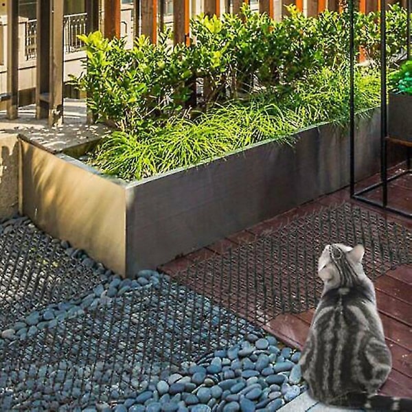 2 Meter Kattmattor med Taggar Stickremsor Anti-grävande Stopp för Trädgård Skydda Växter