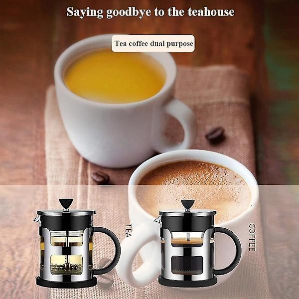 600ml Fransk Kaffebryggare Te Perkolator Filterpress Kolv Manuell