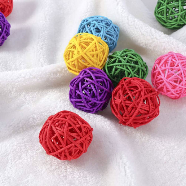 40-pack Rattanbollar, Vickerbollar, Dekorativa Julgransdoftdiffusorer, Hantverksdekorationer för Bröllop, Hotell och Festivaler