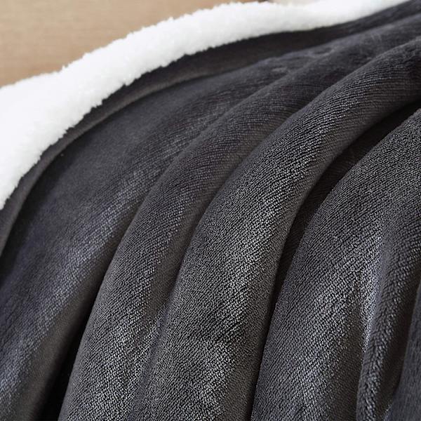 70x100cm Mørkegrå Tæppe Dobbeltsidet Tæpper, Hyggelige Tæpper, Tykt Varmt Sofa Tæppe Blødt Fleece Tæppe Til Sofa Kast Eller Stue