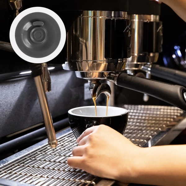 Backflush-rengjøringsskive, rensesett-skive for espressomaskiner kompatibel med rengjøringstabletter 54 mm (1 stk, svart)