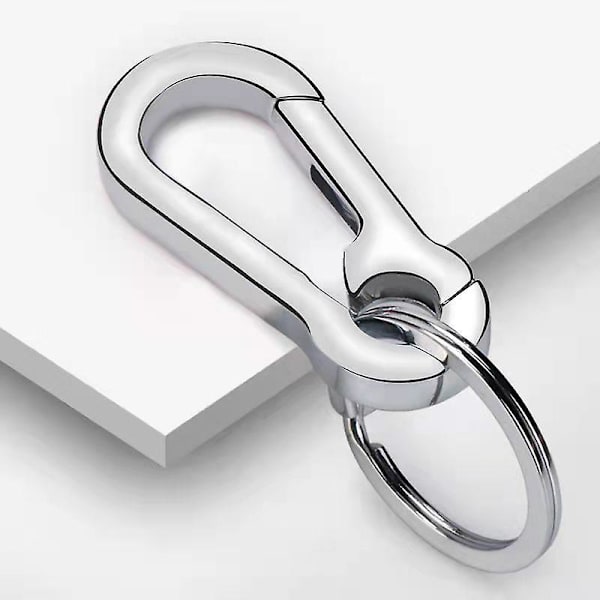 14 stk. nøglering, metal nøglering karabinhage clips nøglering nøgleringe til håndværk hummerlåse drejelige clips nøglekæde til mænd