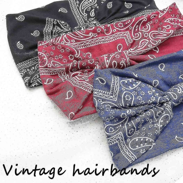 Hårbøjle Bandana Hår Tørklæde Elastisk Bandana Tyk Bandana Strækstof Hårbøjle Tykke Mode Hår Accessories Til Kvinder