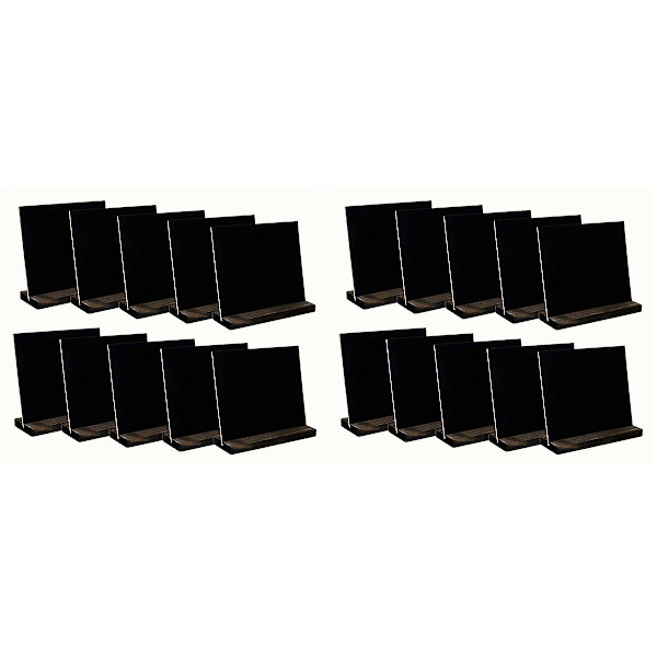20 stk. DIY Mini Tavlebrætter Træ Tavlebrætter DIY Memo Brætter Værelsespynt Til Hjemmet Skole 20 stk 20 pcs 15.5*4.8*13CM