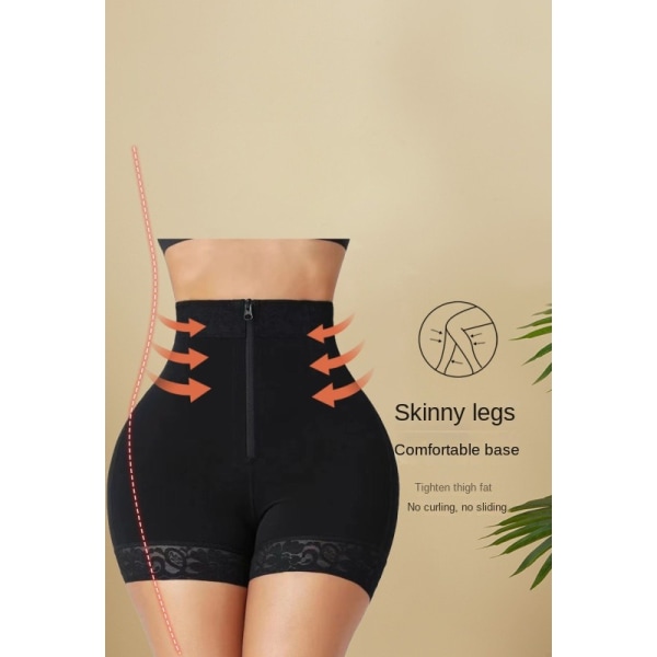 Dame Shapewear Shorts med Butt Lifting, Blonderkant, Dress Yoga Bukser til Kontoret, Kort XL