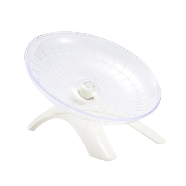 Tyst Hamsterhjul Leksak för Husdjur, Löpdisk för Hamster, Smådjurs Träningshjul, Hamsterfat, Hjul, Vit, 18x18cm White 18x18cm