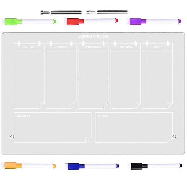 1 Set Läpinäkyvä Akryyli Muistitaulu Viestitaulu Monitoiminen Muistitaulu Läpinäkyvä 30X20CM Transparent 30X20CM