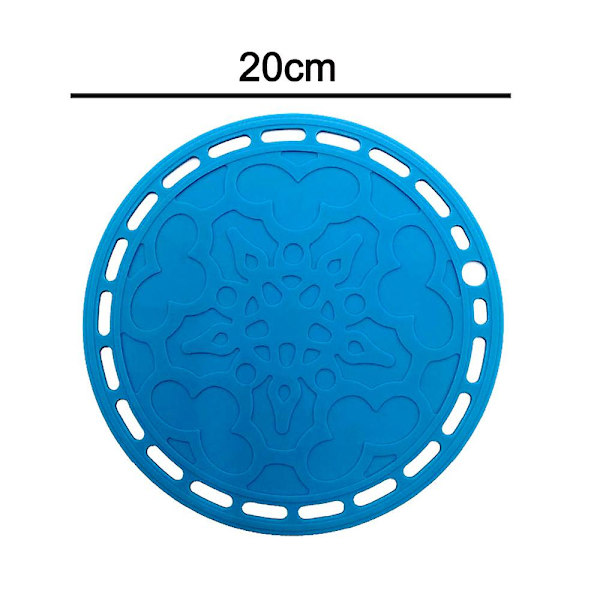 3 stk Silikon Hot Pads Multifunksjonelt Kjøkkenverktøy, Gryteholder, Sprutbeskyttelse, Mikrobølgeovnsdeksel, Krukkeåpner, Dekorativ Trivet Blå Blue