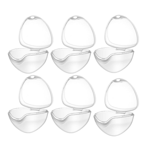 6 stk. Sutte-legetøj Pacifier Rejsetaske Plastik Pacifier Box Pacifier Case Spædbarn Pacifier BoxHvid7 White 7X6.1CM
