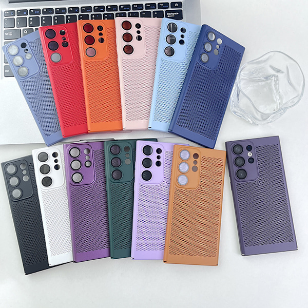 RY/For Samsung Galaxy S25 Ultra S24 Plus S23 S22 S21 Note 20 Ultra Note 10 Plus Kjølende Telefondeksel A24 A34 A54 A23 A33 A53 A73 Black For Samsung S24
