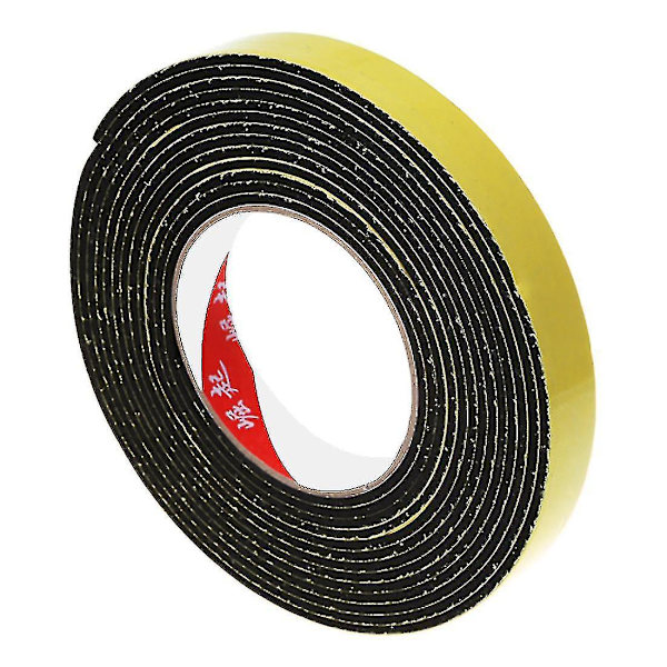 5m Sort Enkeltklæbende Skumtape Lukket Celle 20mm Bred X 3mm Tyk