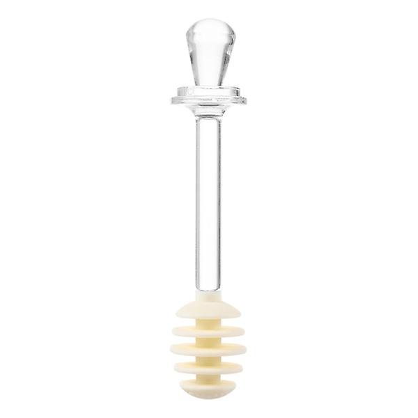 1 stk. Honningrør Blandingshåndtag Glasrører Praktisk Plastik Dippepinde Honningpind Hvid 14,3X3CM White 14.3X3CM