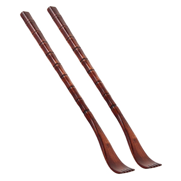 2 st Handverktyg Ryggkliare Stick Bambu Scratchback Rod Själv Massagerare Träklo Scratcher Kroppsavslappnande Massagerare 48x3.8cm 48x3.8cm