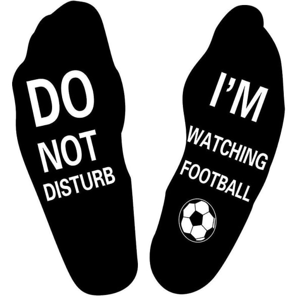 Do Not Disturb I'm Watching Football ' Socks Novelty Funny Socks For Men Women  Football Lovers GiftsBLACK