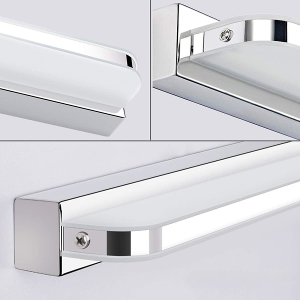 Badeværelsesspejl Lys Led Spejl Lys 9w 600lm Led Spejl Lys Vægspejl Badeværelse Kold Hvid 6000k Rustfrit Stål Led Spejl Lys 42