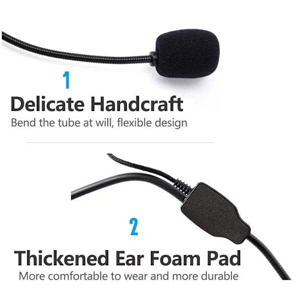 Over Ear 3,5 mm håndfri cardioid kablet lyd boom kondensator klasseværelse mikrofon headset mikrofon til UHF-938