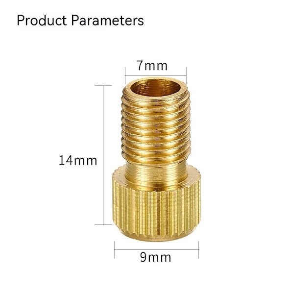10 stk. Cykelventil Adapter, Dæk Adapter, Fransk/UK til US, Messing Materiale MTB Oppustelig - Messing Cykel Ventil Adapter