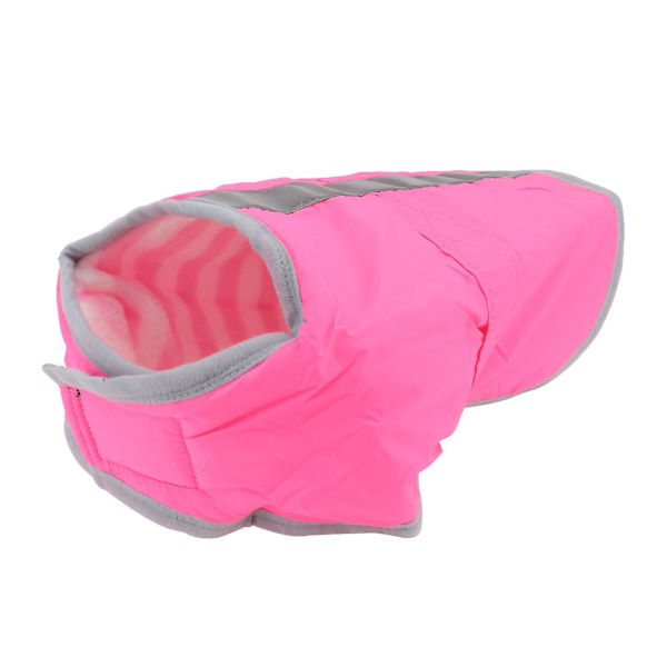 Reflekterende Hundejakke til Koldt Vejr med Loft og Vendbar Vinterfleece Hundevest Vandafvisende Kæledyr til Små Pink
