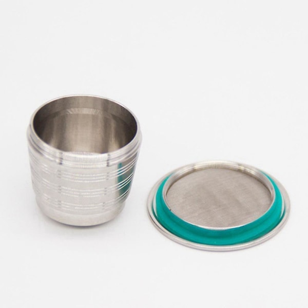 Kompatibel med Kaffe Kapselkopp Filter Mesh Kaffe Filter Fyllingstype Gjenbrukbar med Tetningsring, Kvadratisk