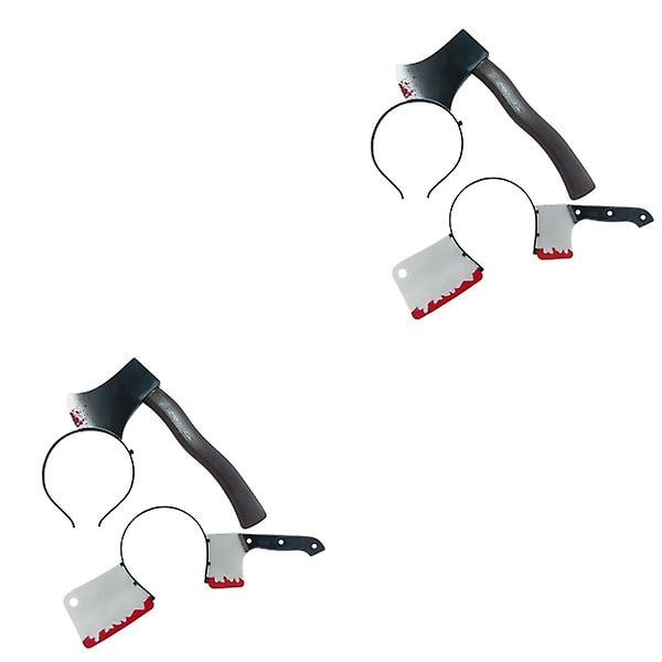 6 kpl Keittiöhakku-Hiuskoristeet Päännauha Temppuvälineet Hiukset Halloween-juhliin 4 kplM 4 pcs M