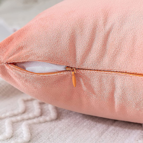 Sæt af 2 Dekorative Fløjls Pudebetræk Sofa Pudebetræk Super Glat Blød Dekoration Hjem Stue Soveværelse Til Sofa 2 Stykker 30x30cm Jam