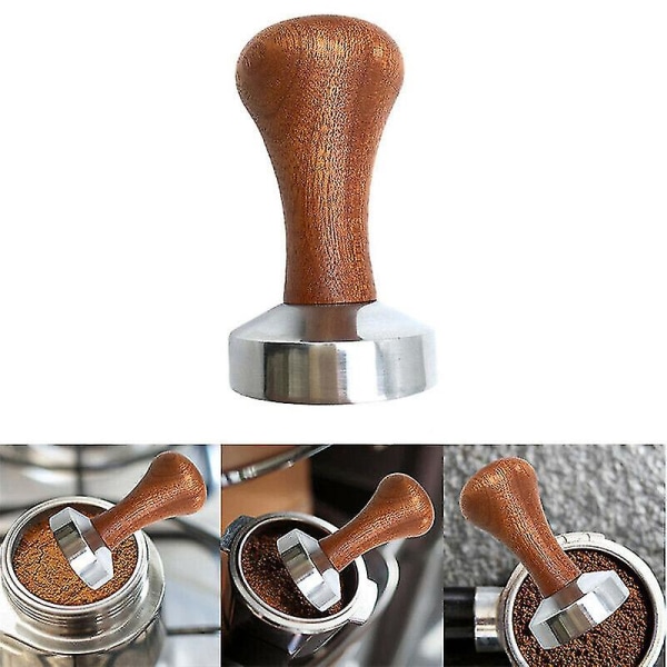 51/53/58mm Espresso Kaffetamper Aluminium Kaffe Nivelleringsverktøy Bønnepresse Hammer 58mm 58mm