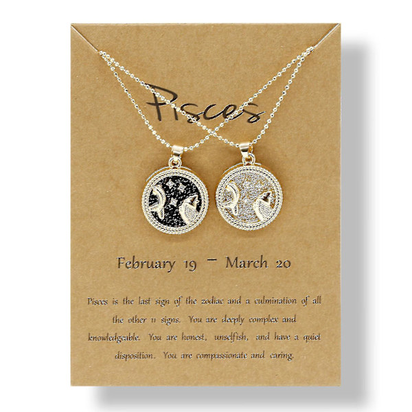 2 st/set Stjärntecken Mynt Kedja Hänge Halsband Födelsedag Par Smycken4 Taurus 4 Taurus