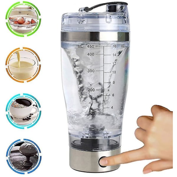 Elektrisk Skakare, 450ml Elektrisk Proteinskakare, Mixer Proteinskakare, Skakare för Proteinblandningar, Batteridriven