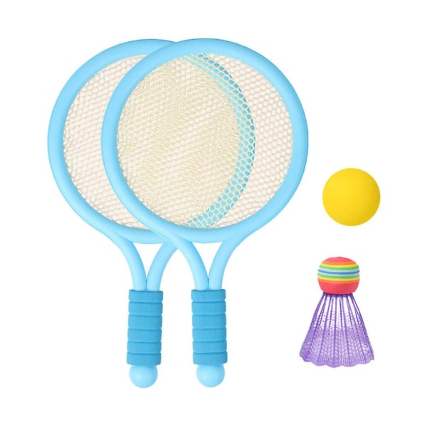 1 Set Kids Badminton Racket Training Outdoor Sports Leisure Toys Badminton SetBlue39X23.5CM